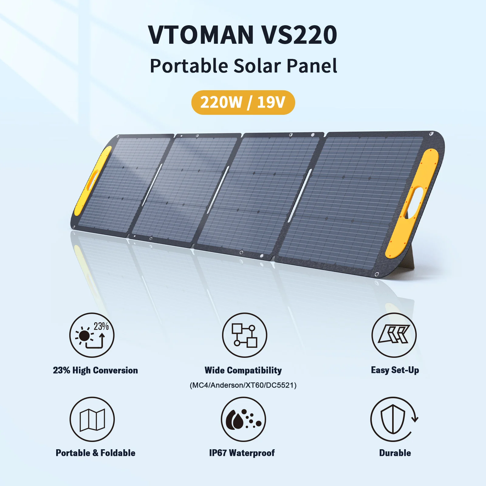 VTOMAN 220W Portable Solar Panel (CANADA ONLY) - Image 4