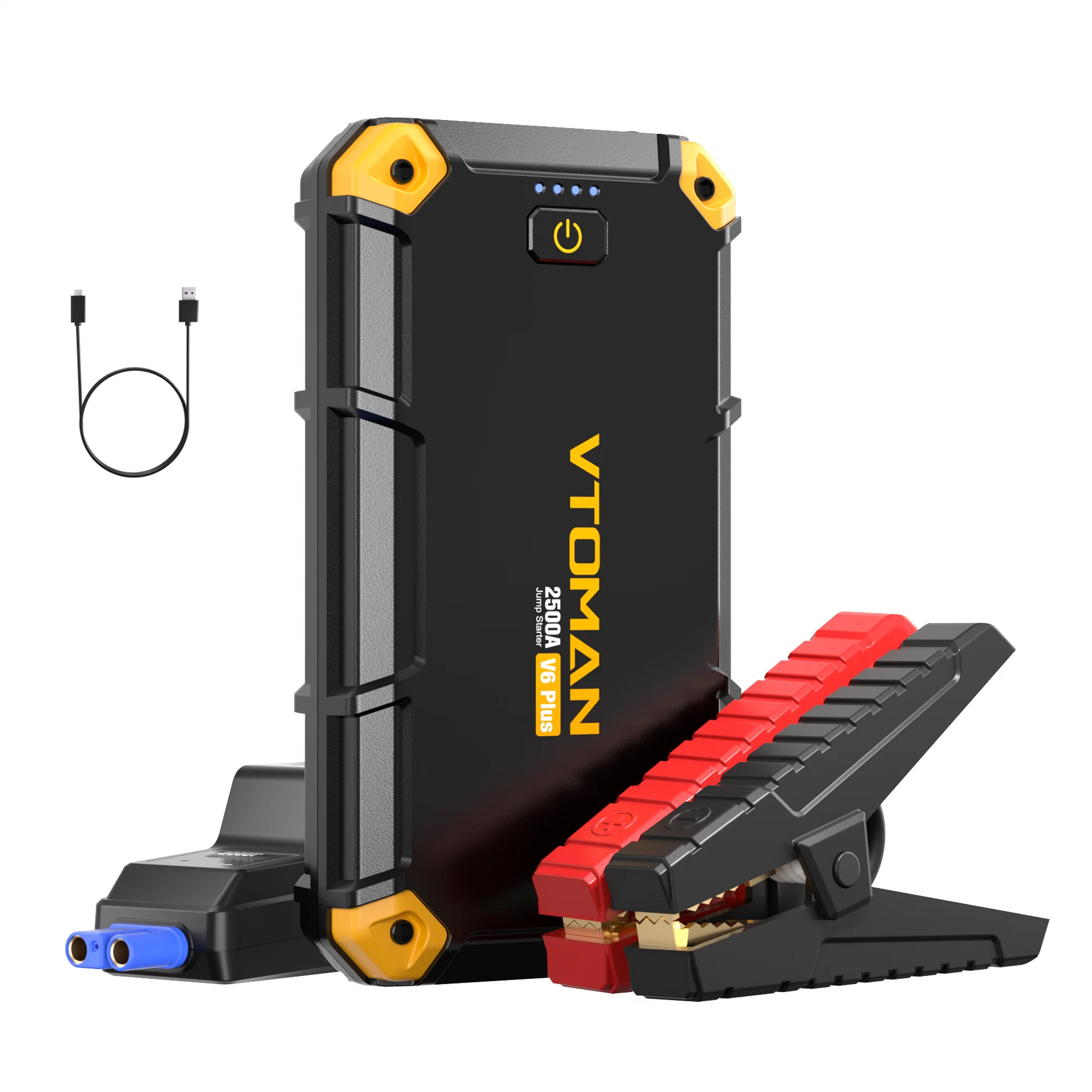 VTOMAN V6 PLUS 2500A Car Jump Starter,Portable Battery Jumper for 12V Vehicles(6.0L Gas/4.0L Diesel),10000mAh Power Bank Fast Charging & Jumper Cables,V6 Plus - Image 10