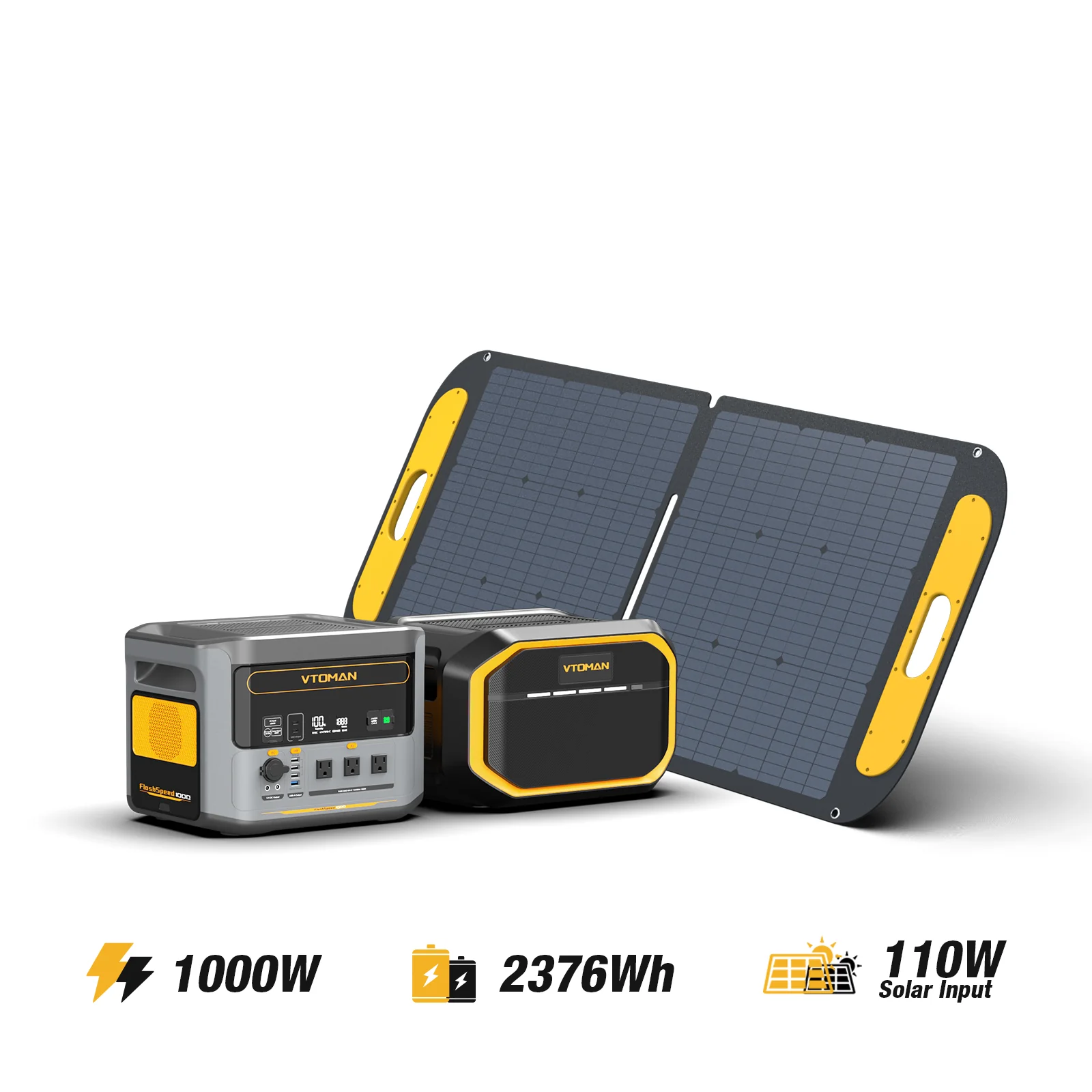 VTOMAN FlashSpeed 1000/2376Wh with 110W Solar Panel (US&CANADA)