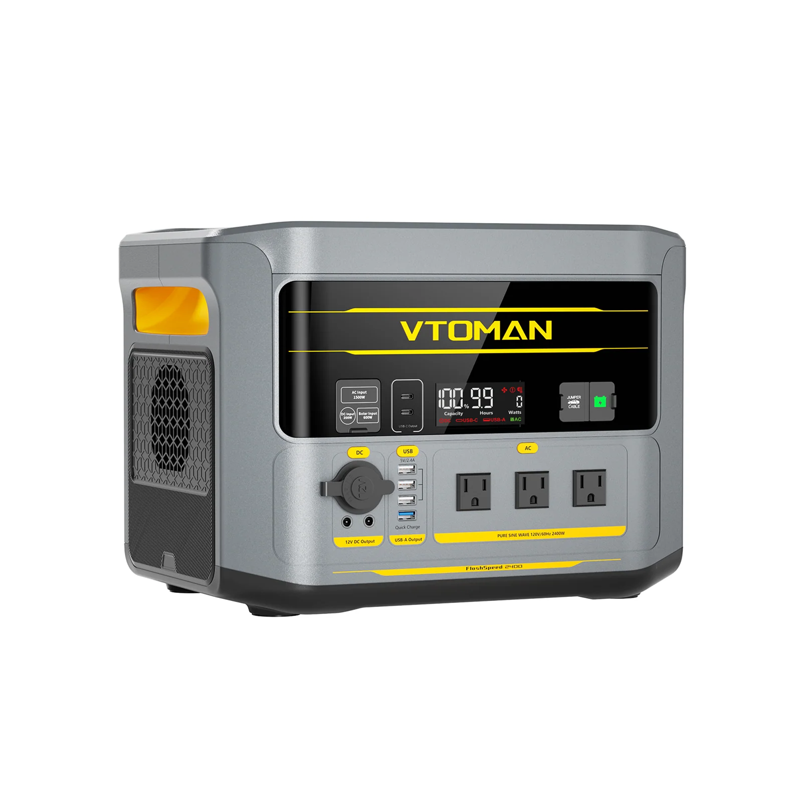 VTOMAN  FlashSpeed 2400 V-BEYOND™ Portable Power Station with Jumper Cable (US&MEX) - Image 4