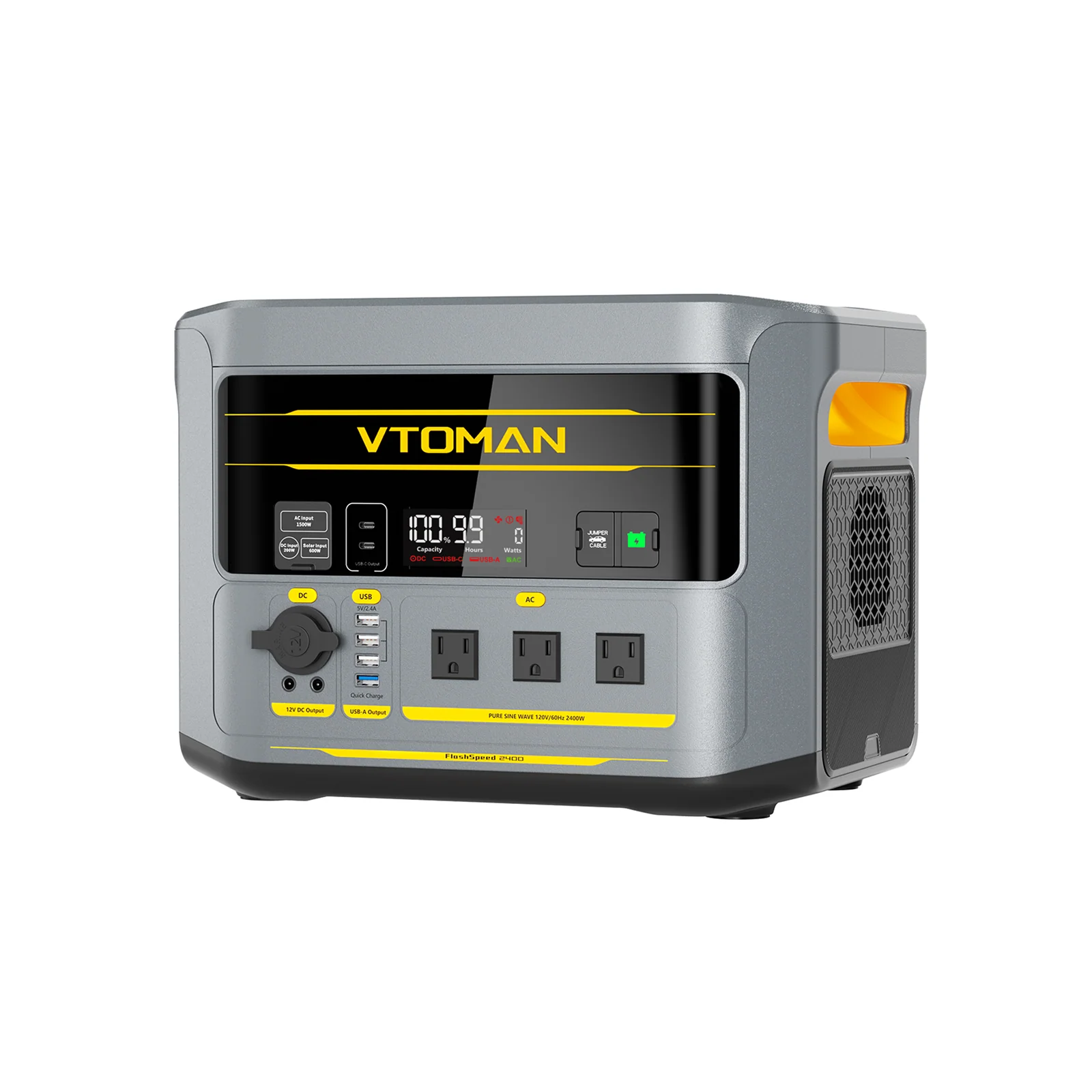VTOMAN  FlashSpeed 2400 V-BEYOND™ Portable Power Station with Jumper Cable (US&MEX) - Image 6