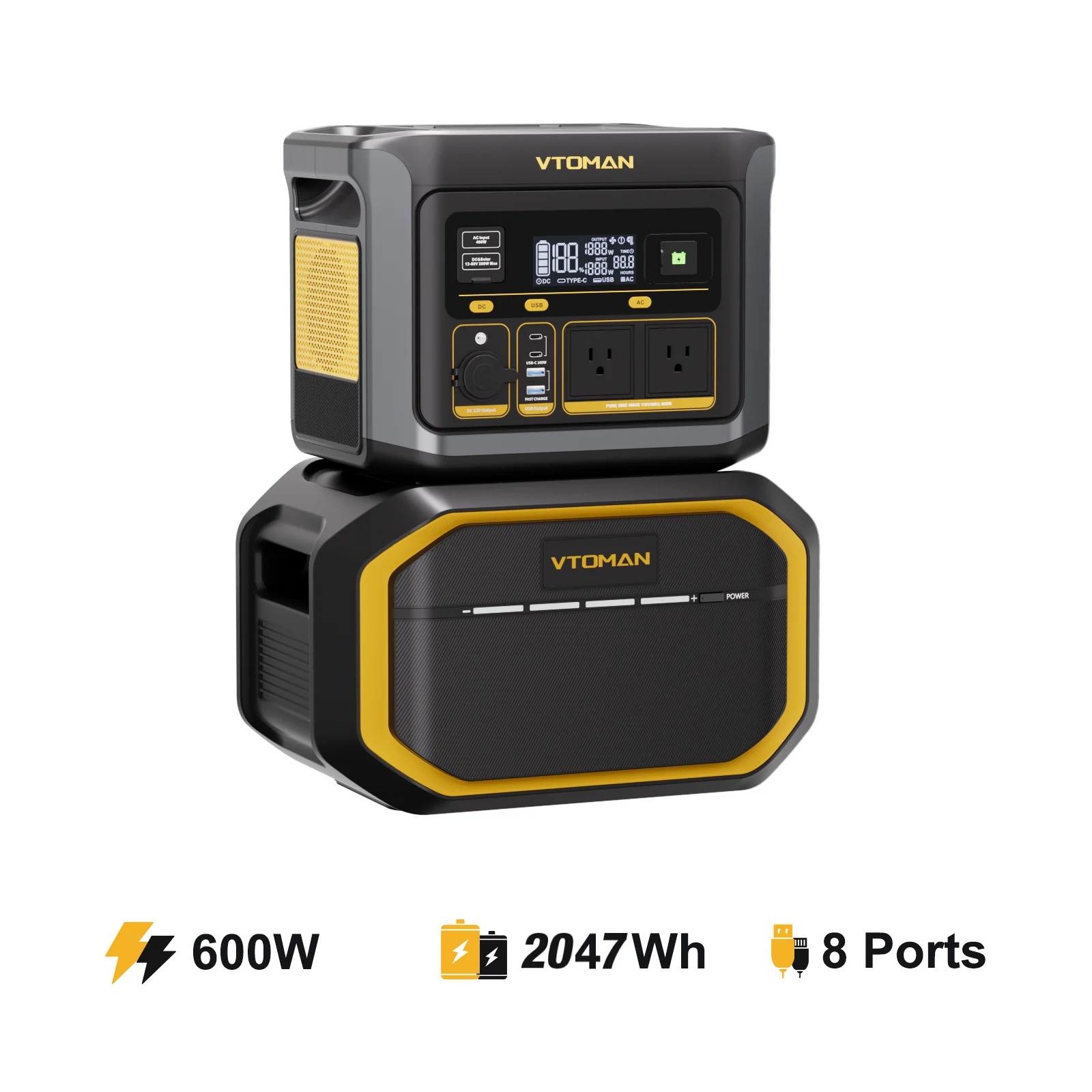 VTOMAN FlashSpeed 600 Portable Power Station - Image 7